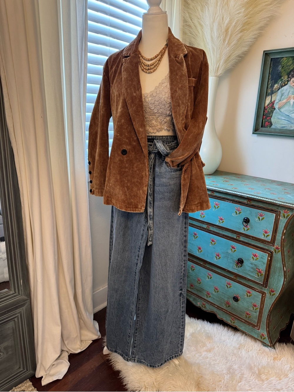 POL Oversized Corduroy Blazer Jacket - Size S